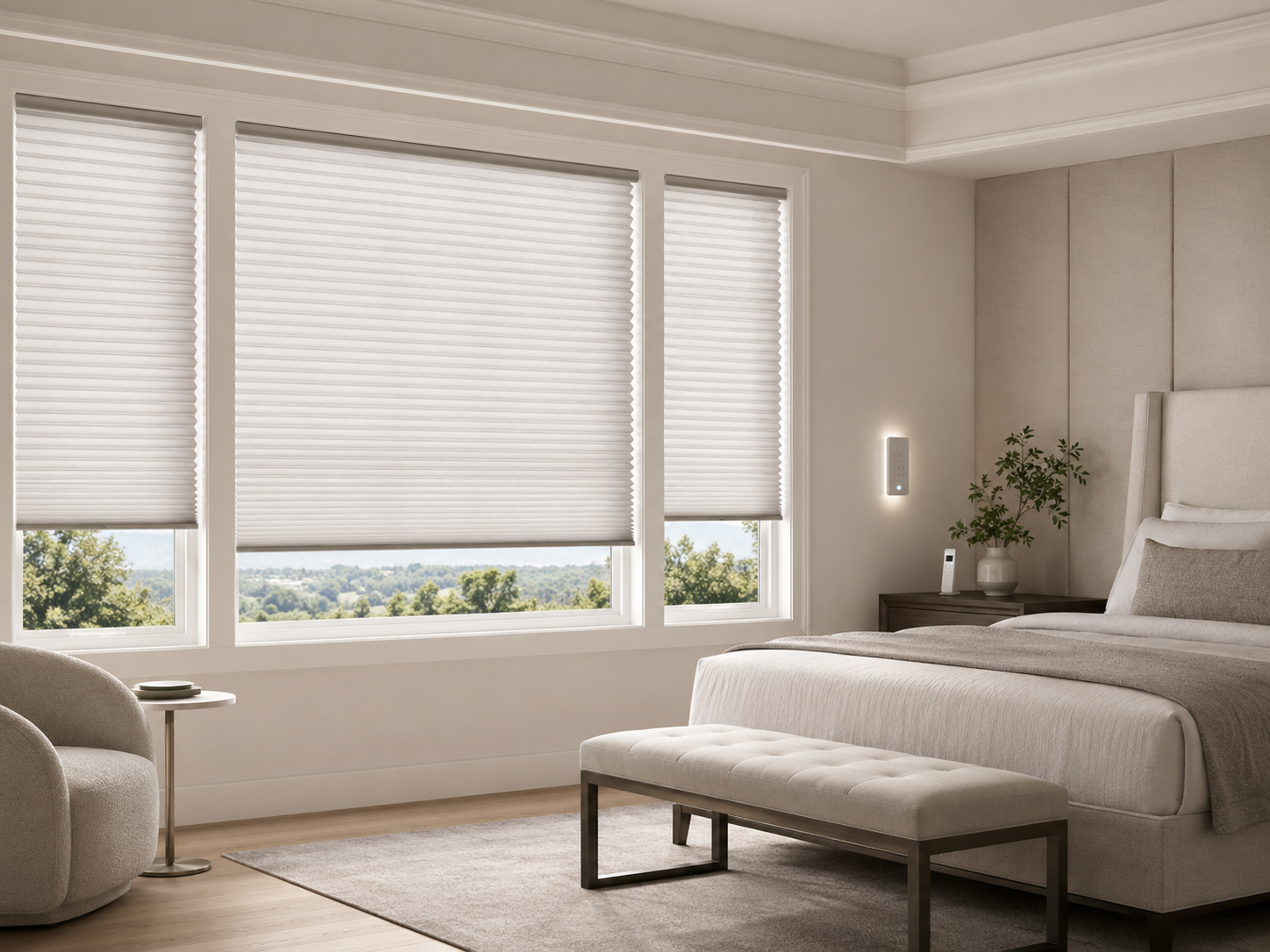 Motorized honeycomb shade